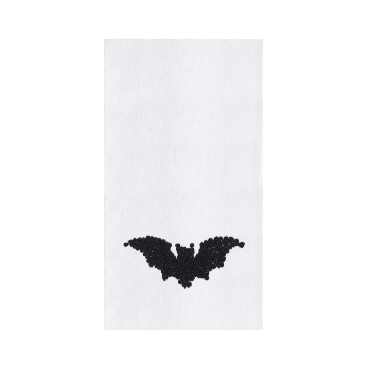 French Knot Embroidered Bat Kitchen Towel