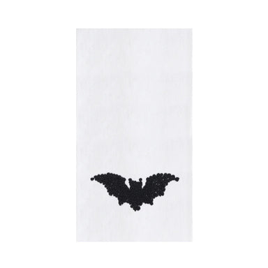 French Knot Embroidered Bat Kitchen Towel