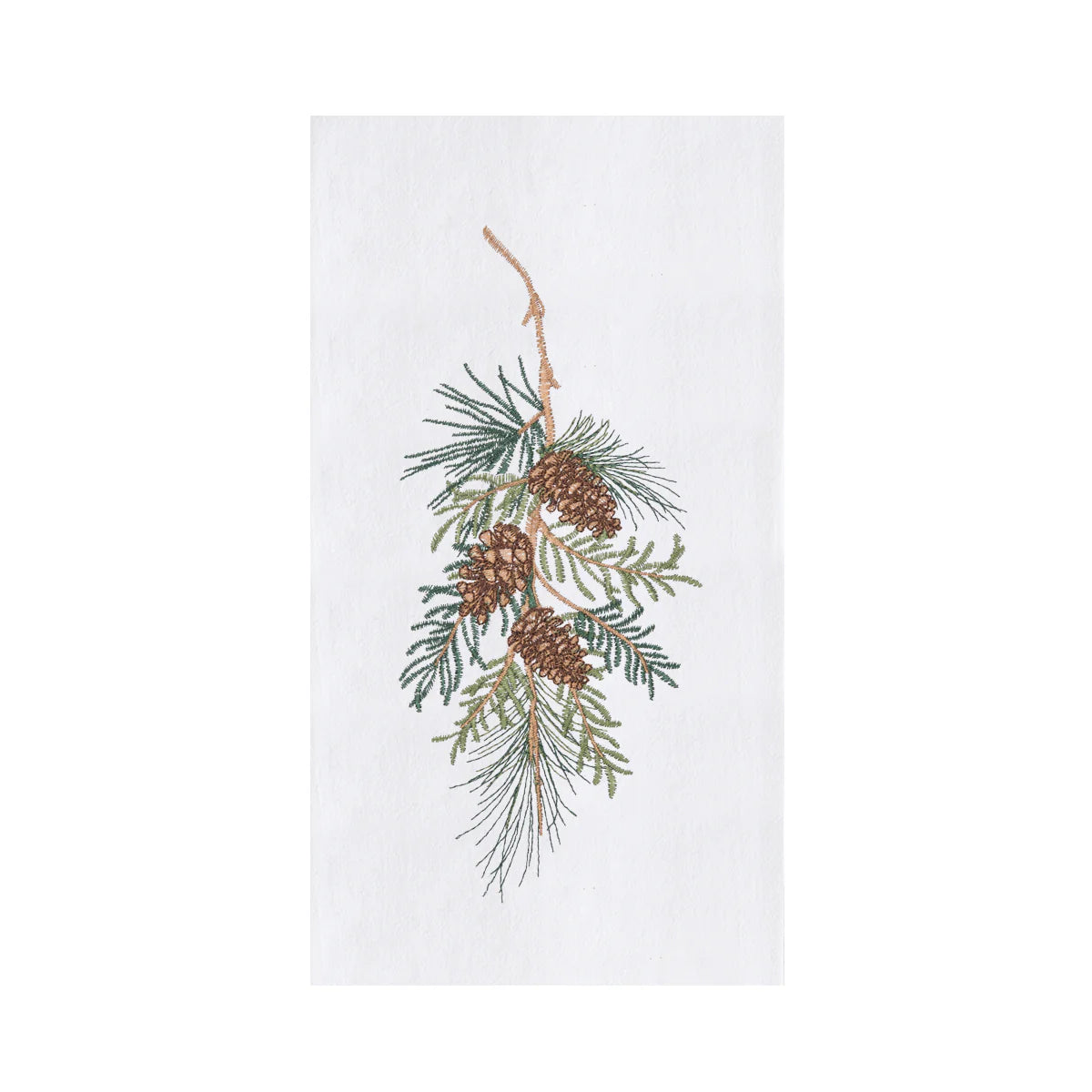 Gold Pinecone Swag Kitchen Towel