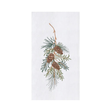 Gold Pinecone Swag Kitchen Towel
