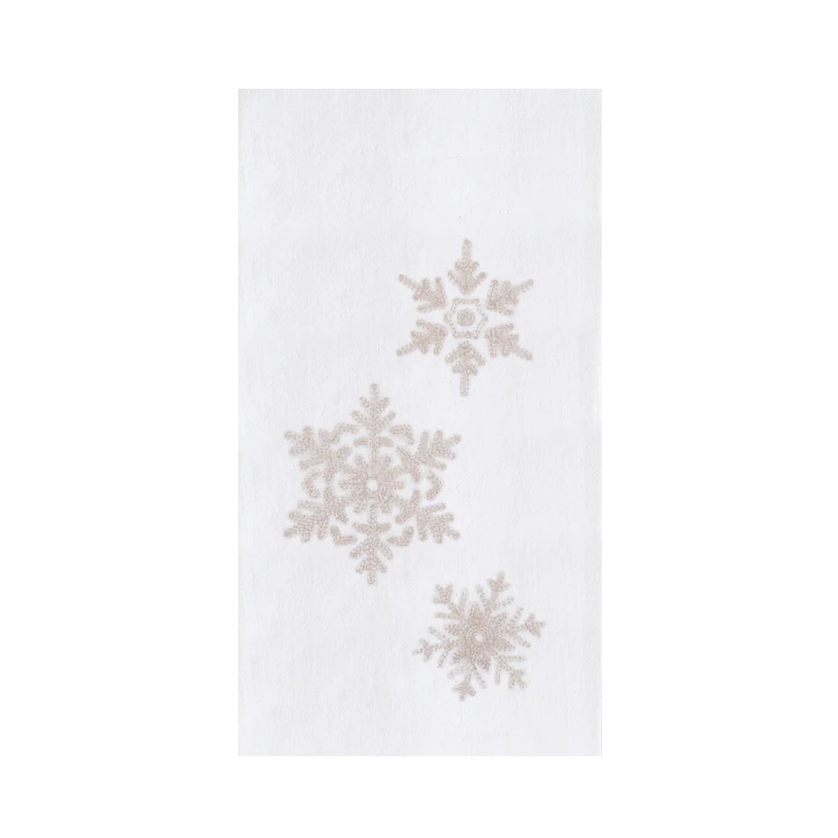 Champagne Snowflakes Embroidered Flour Sack Kitchen Towel