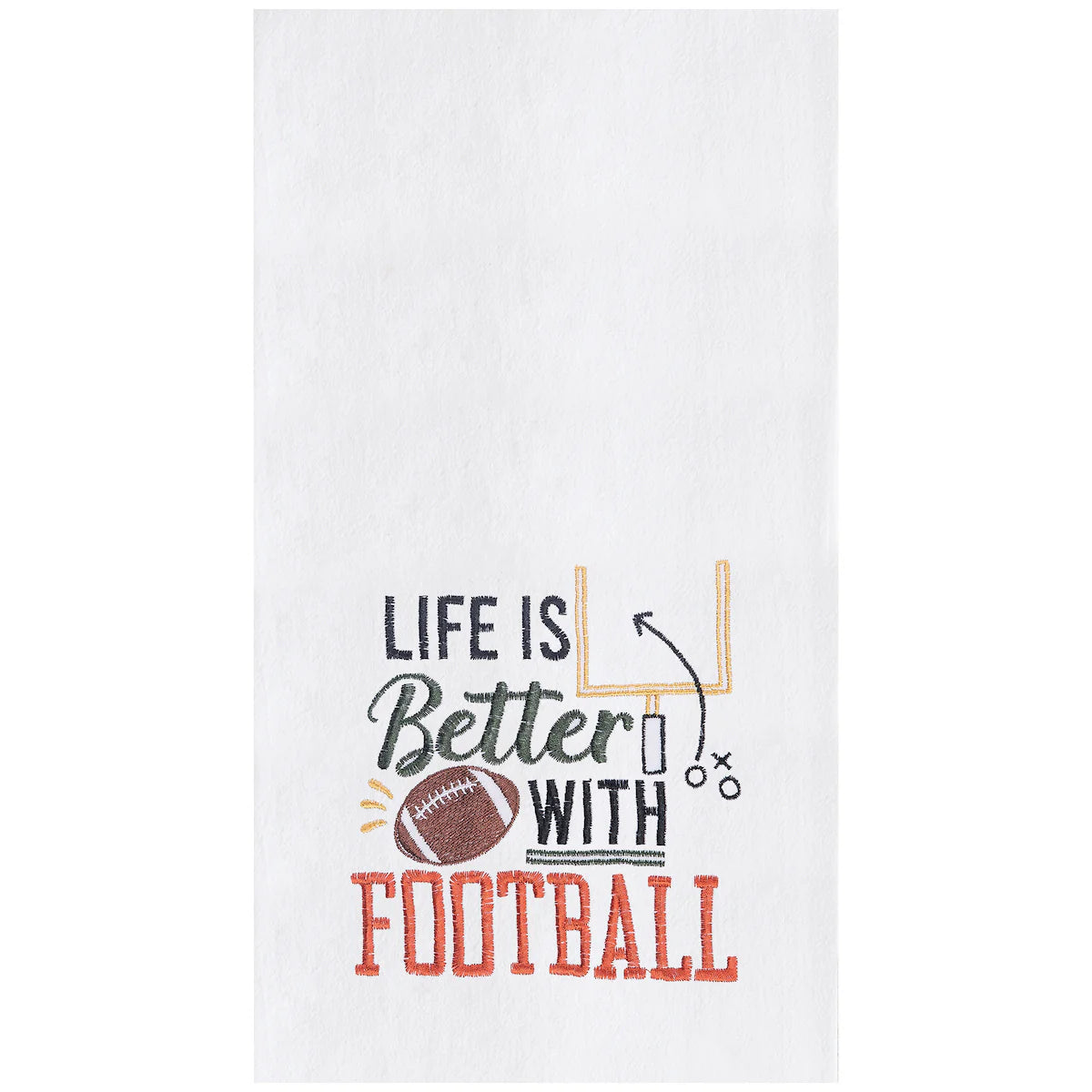 Life Is Better With Football Flour Sack Kitchen Towel