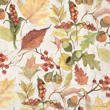 Leaves and Berries - Cocktail Napkins    