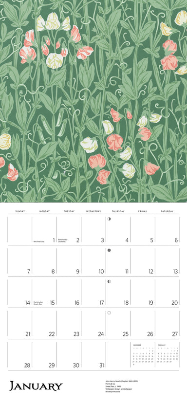 William Morris 2024 Wall Calendar    