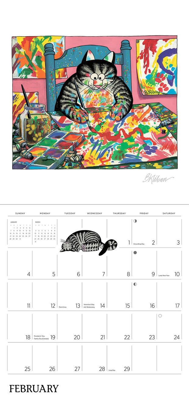 B. Kliban Cat Calendar 2024 Wall Calendar — Bird in Hand