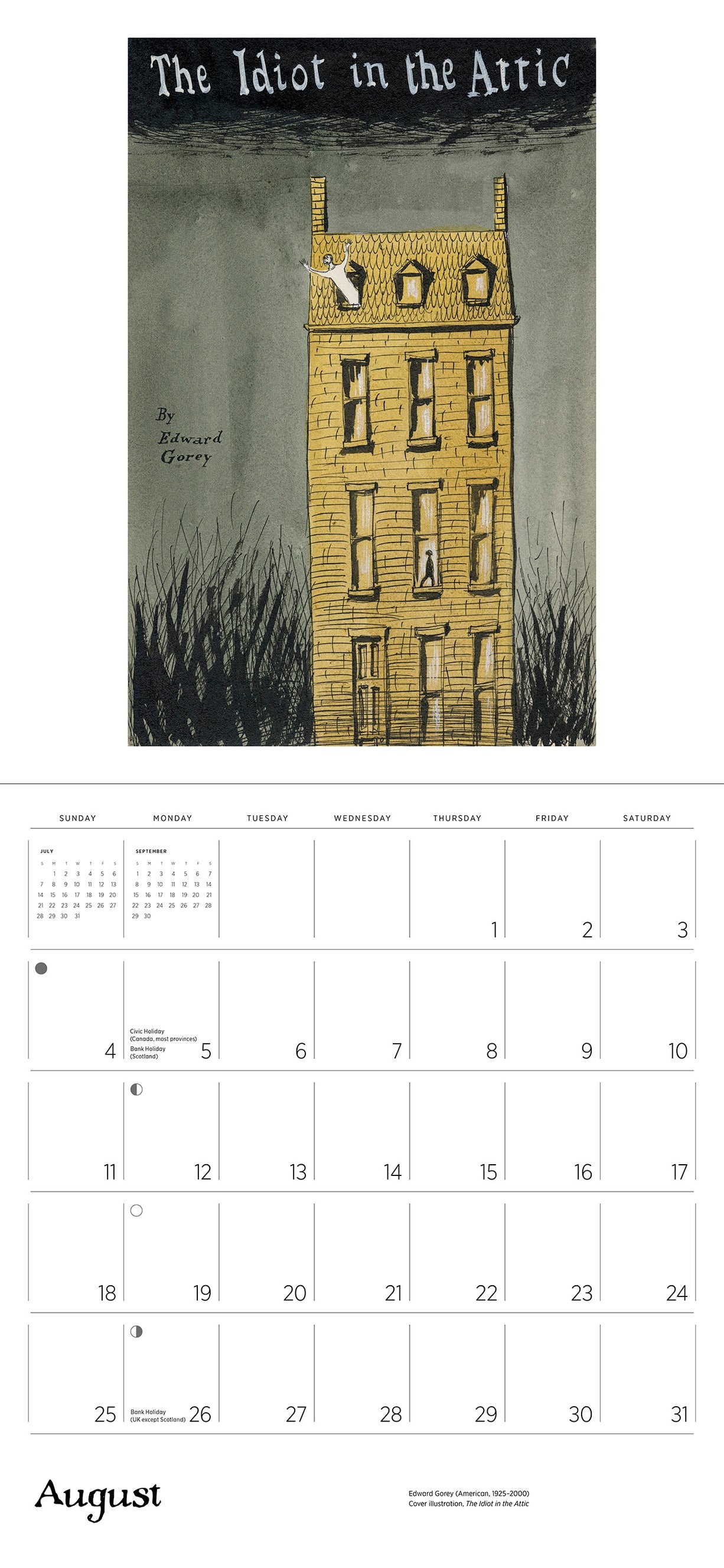 Edward Gorey 2024 Wall Calendar — Bird in Hand
