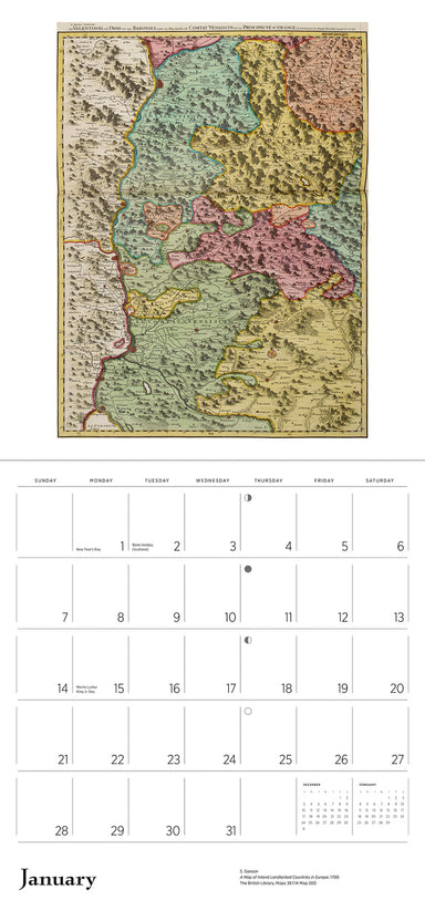 Antique Maps 2024 Wall Calendar    