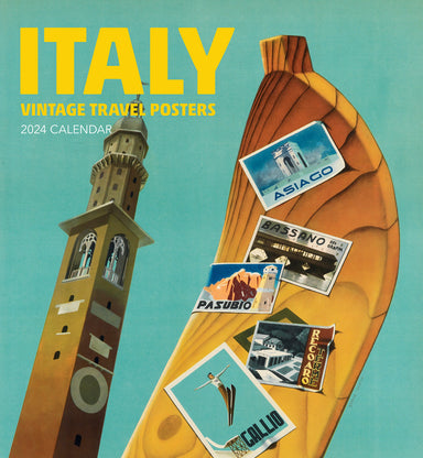 Italy Vintage Travel Posters 2024 Wall Calendar    