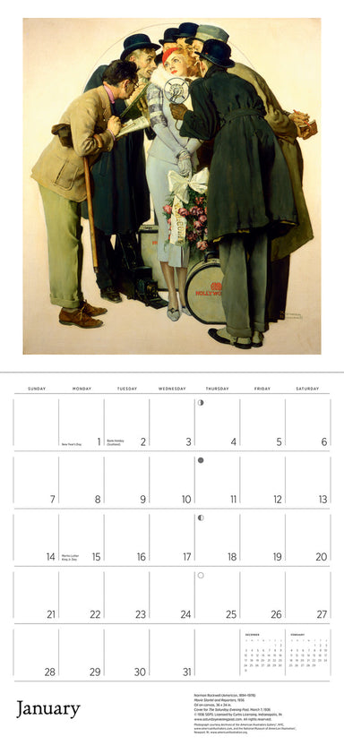 Norman Rockwell The Saturday Evening Post 2024 Wall Calendar    