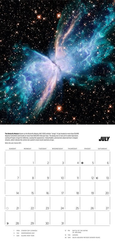 Space Views From The Hubble Telescope 2024 Mini Wall Calendar    