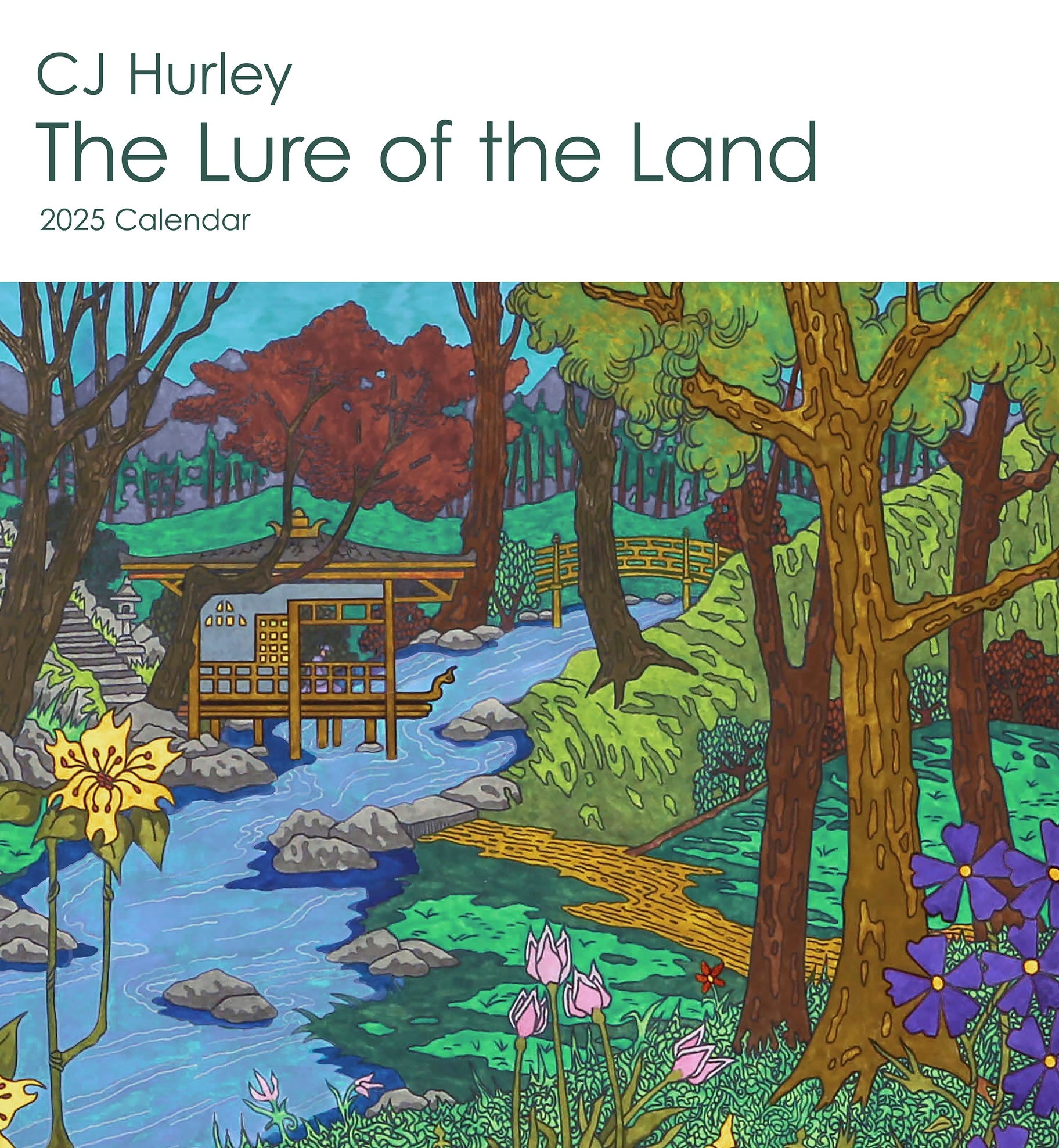 CJ Hurley The Lure of The Land 2025 Wall Calendar    