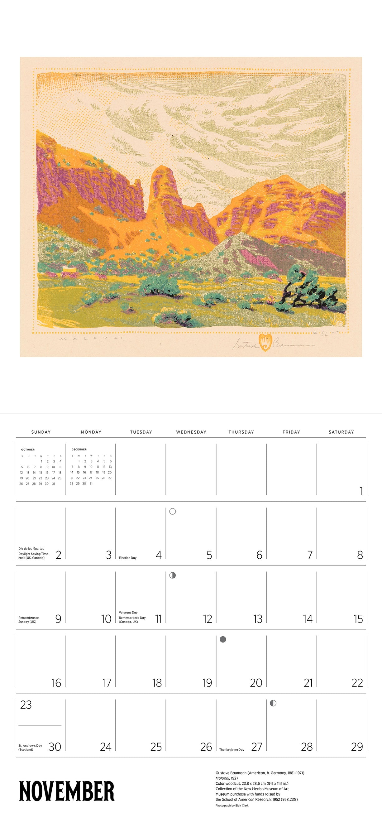 A Small, Untroubled World The Art of Gustave Baumann 2025 Wall Calendar    