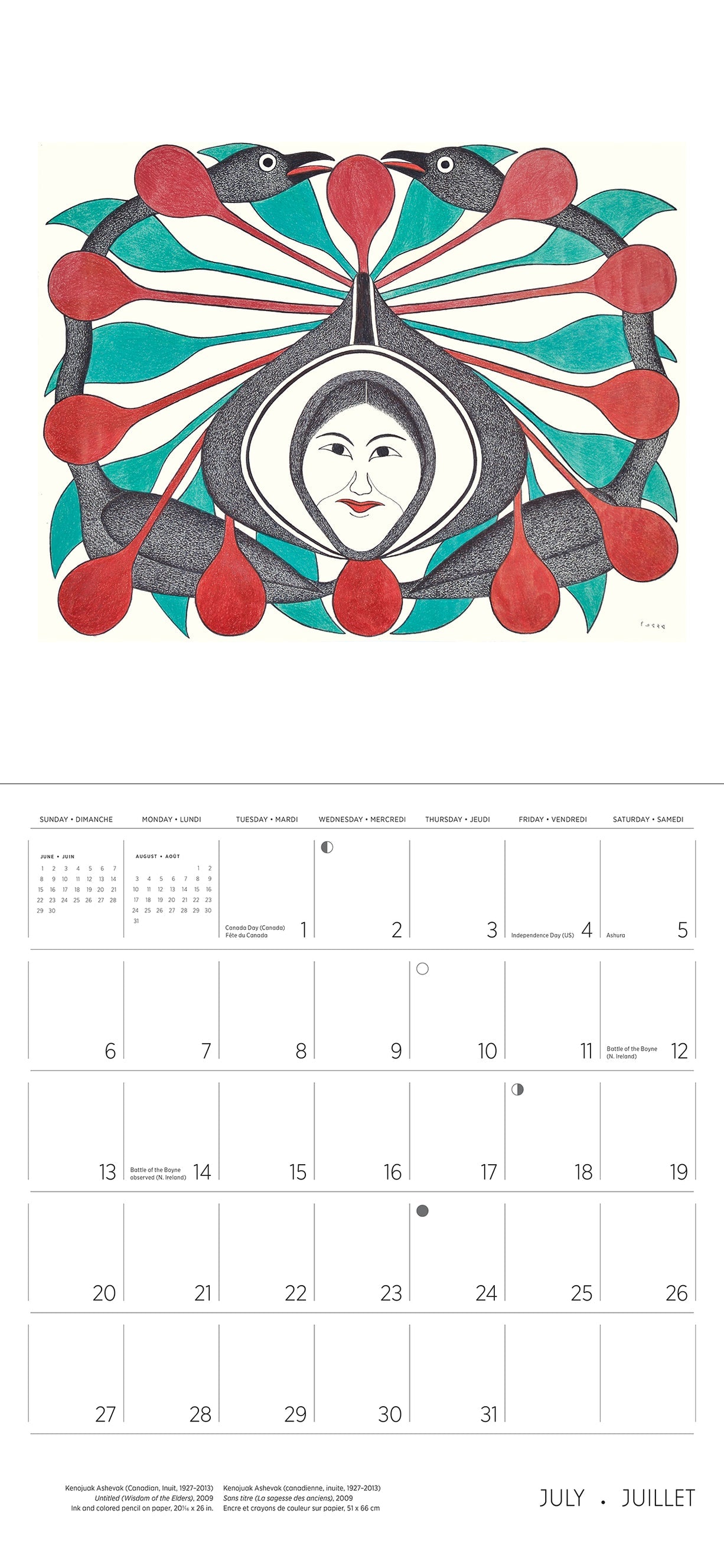 Kenojuak Ashevak 2025 Wall Calendar    