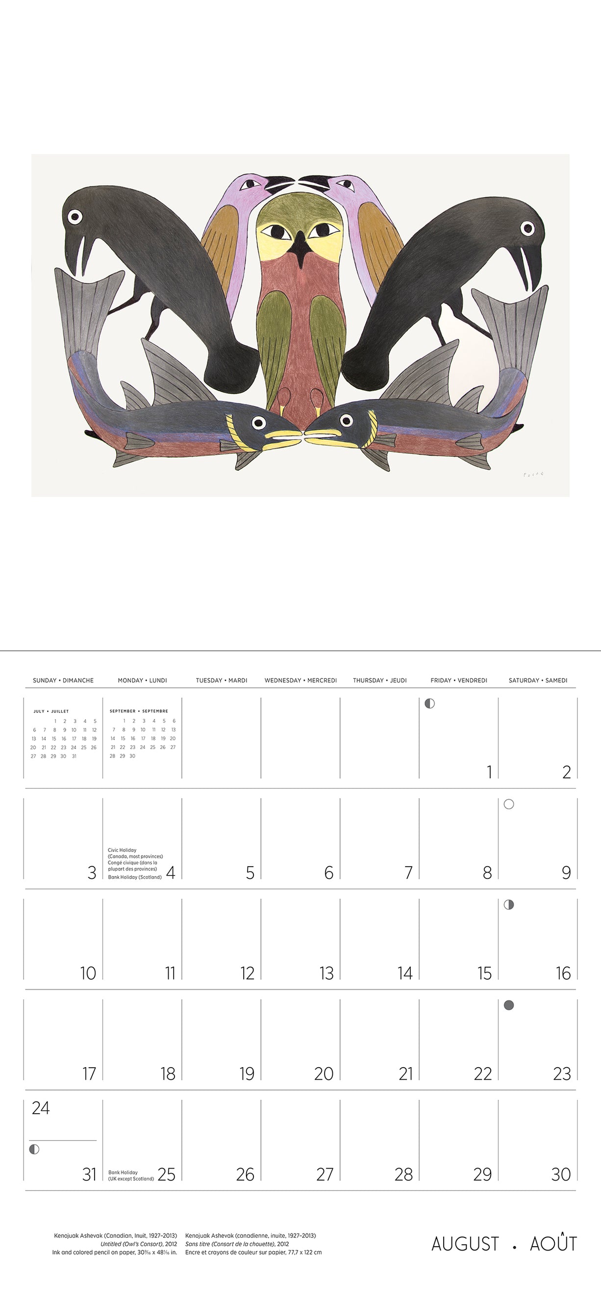 Kenojuak Ashevak 2025 Wall Calendar    