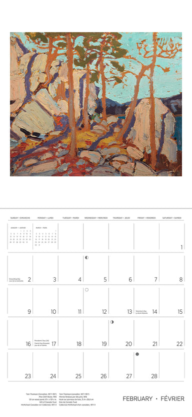 Tom Thomson 2025 Wall Calendar    