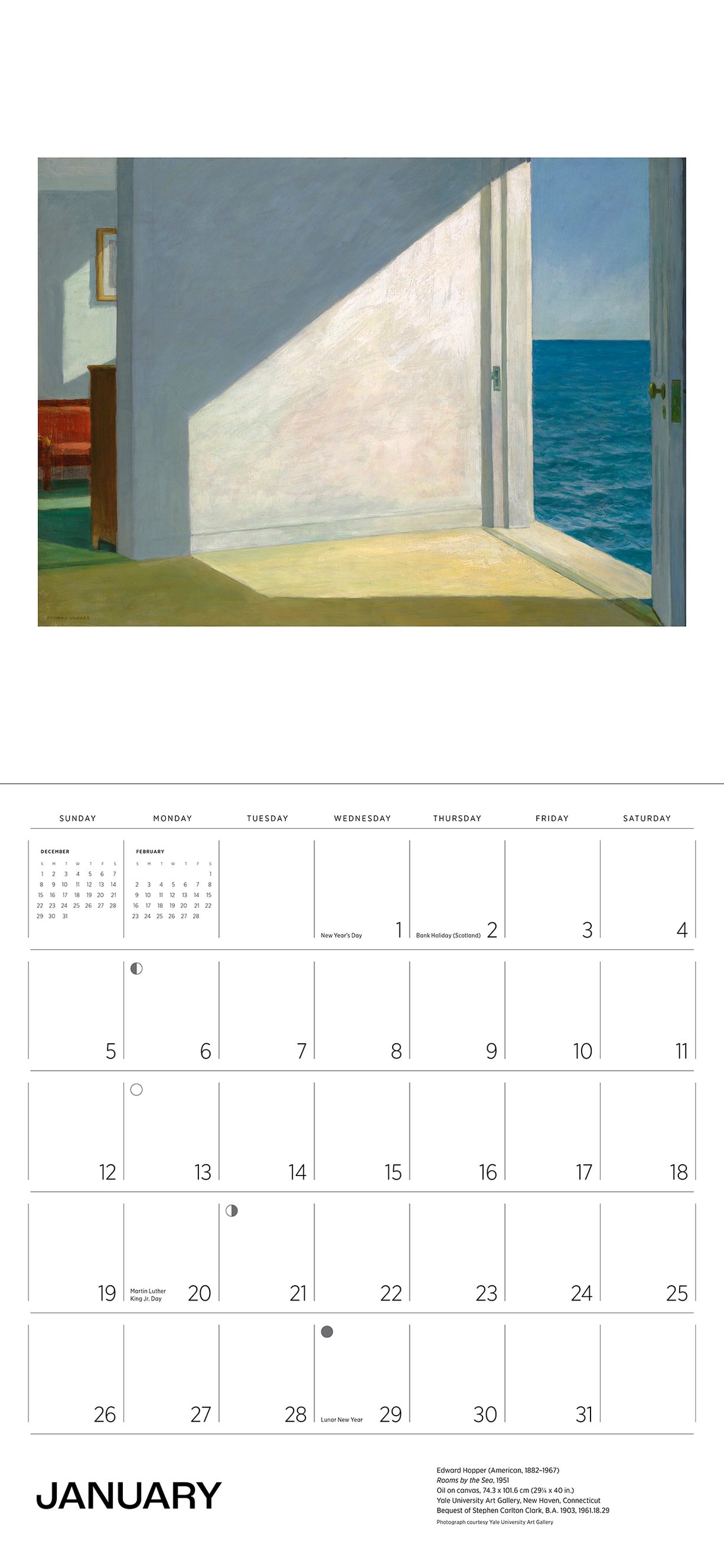 Edward Hopper 2025 Wall Calendar    