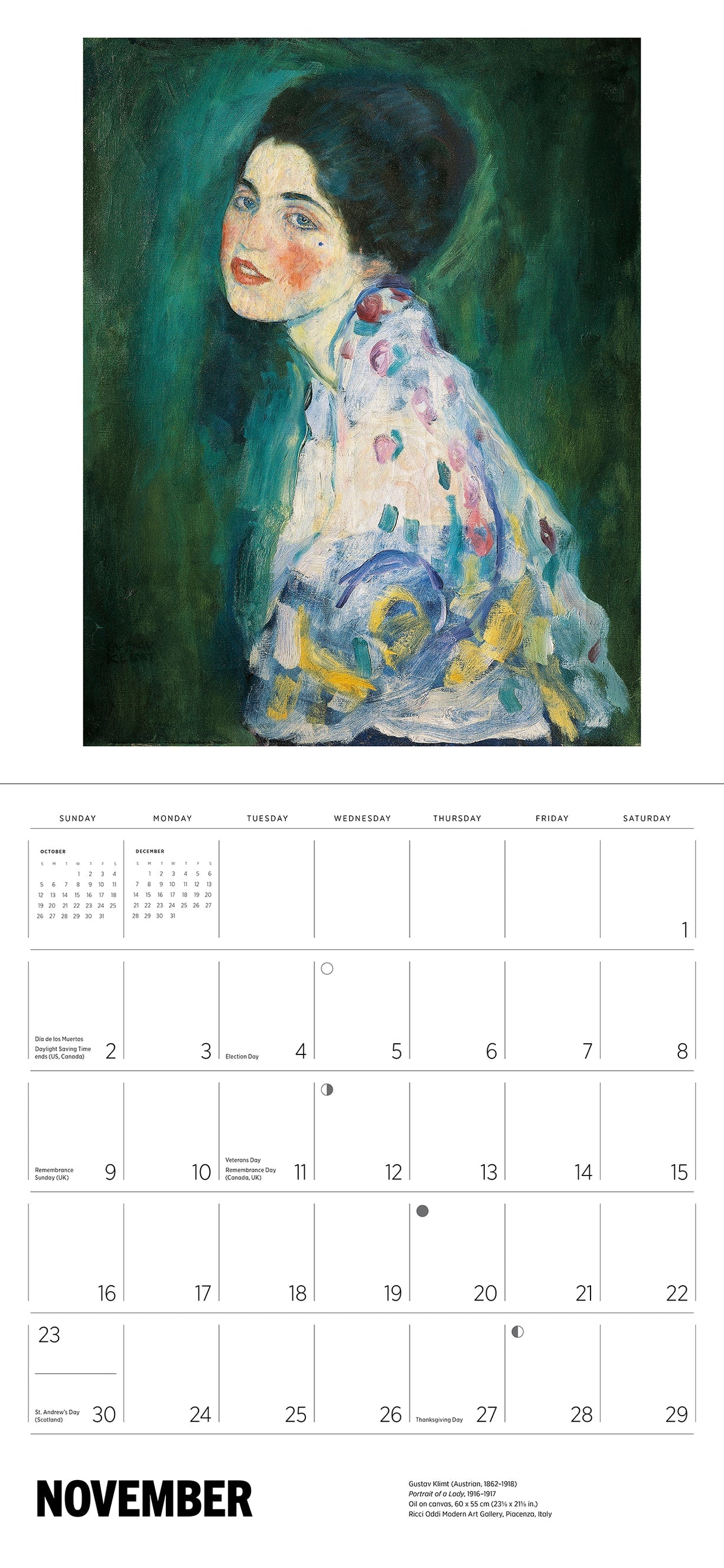 Gustav Klimt 2025 Wall Calendar    