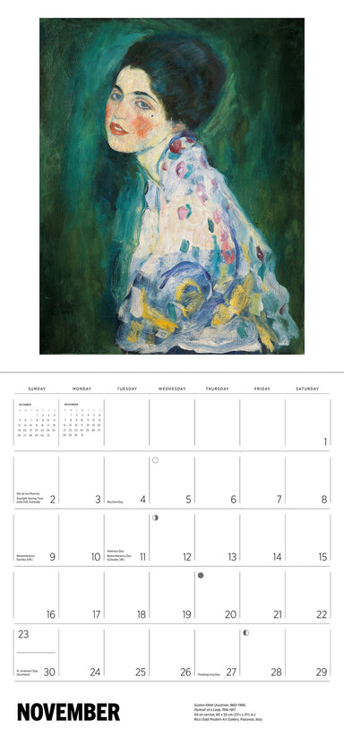 Gustav Klimt 2025 Wall Calendar    