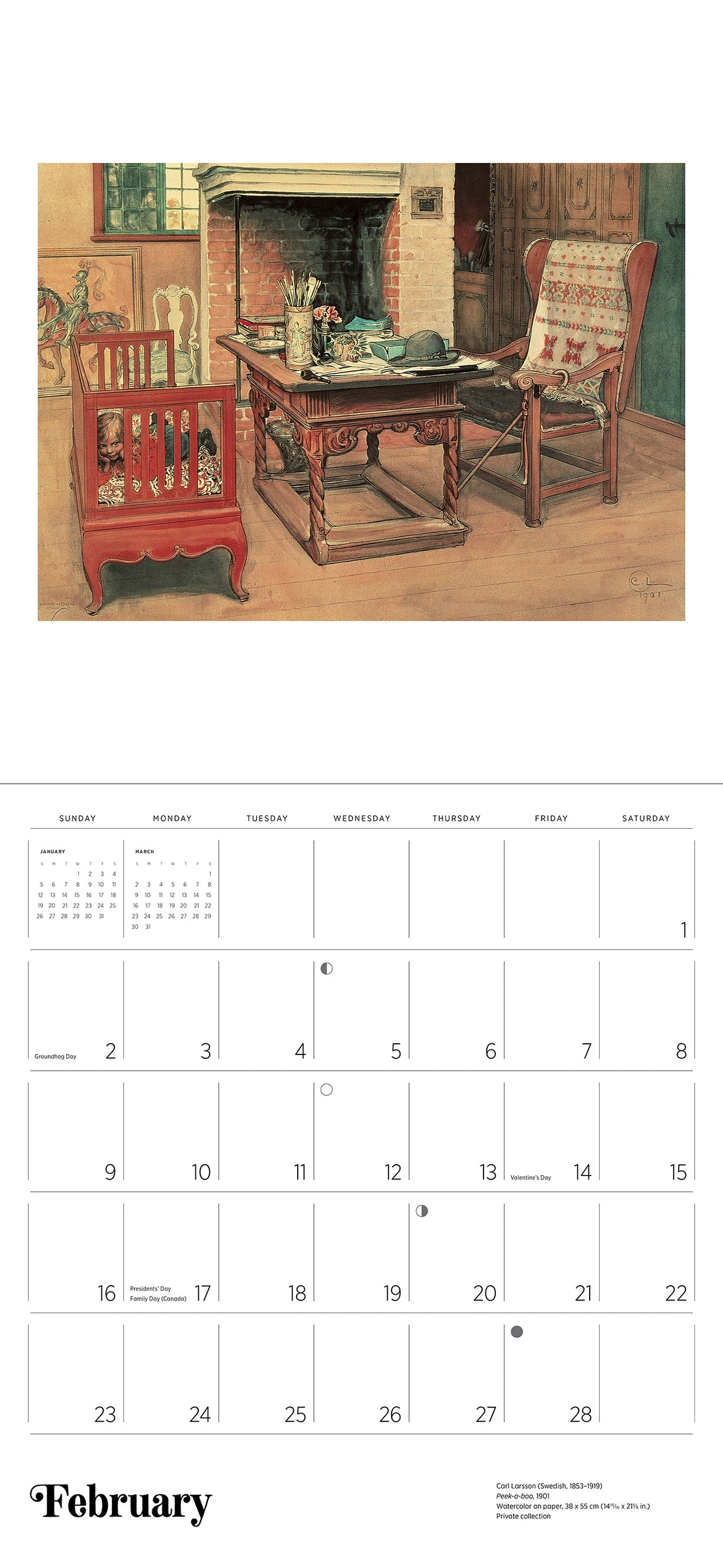 Carl Larsson 2025 Wall Calendar    