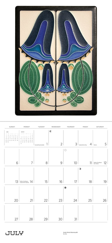 Arts & Crafts Tiles 2025 Wall Calendar    