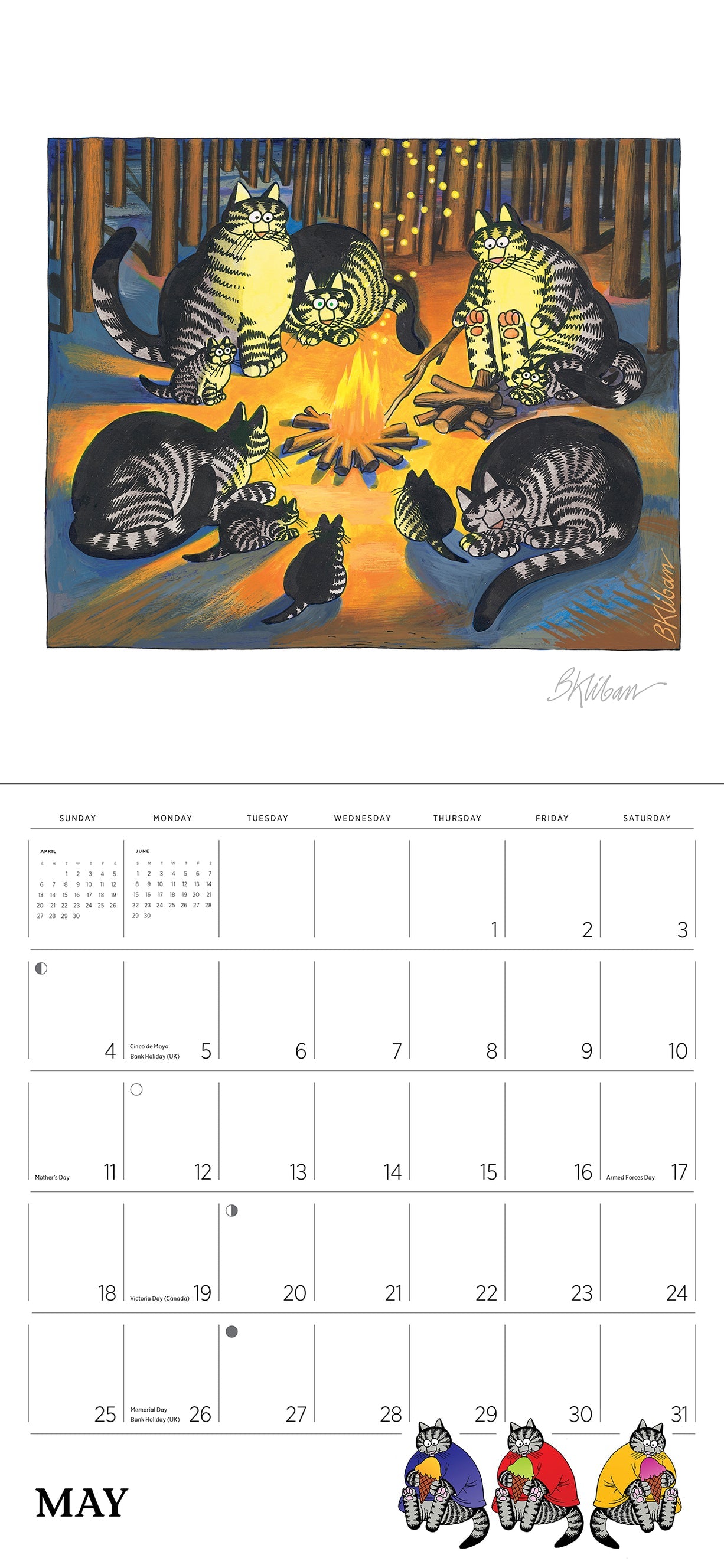 B. Kliban Cat Calendar - 2025 Wall Calendar    