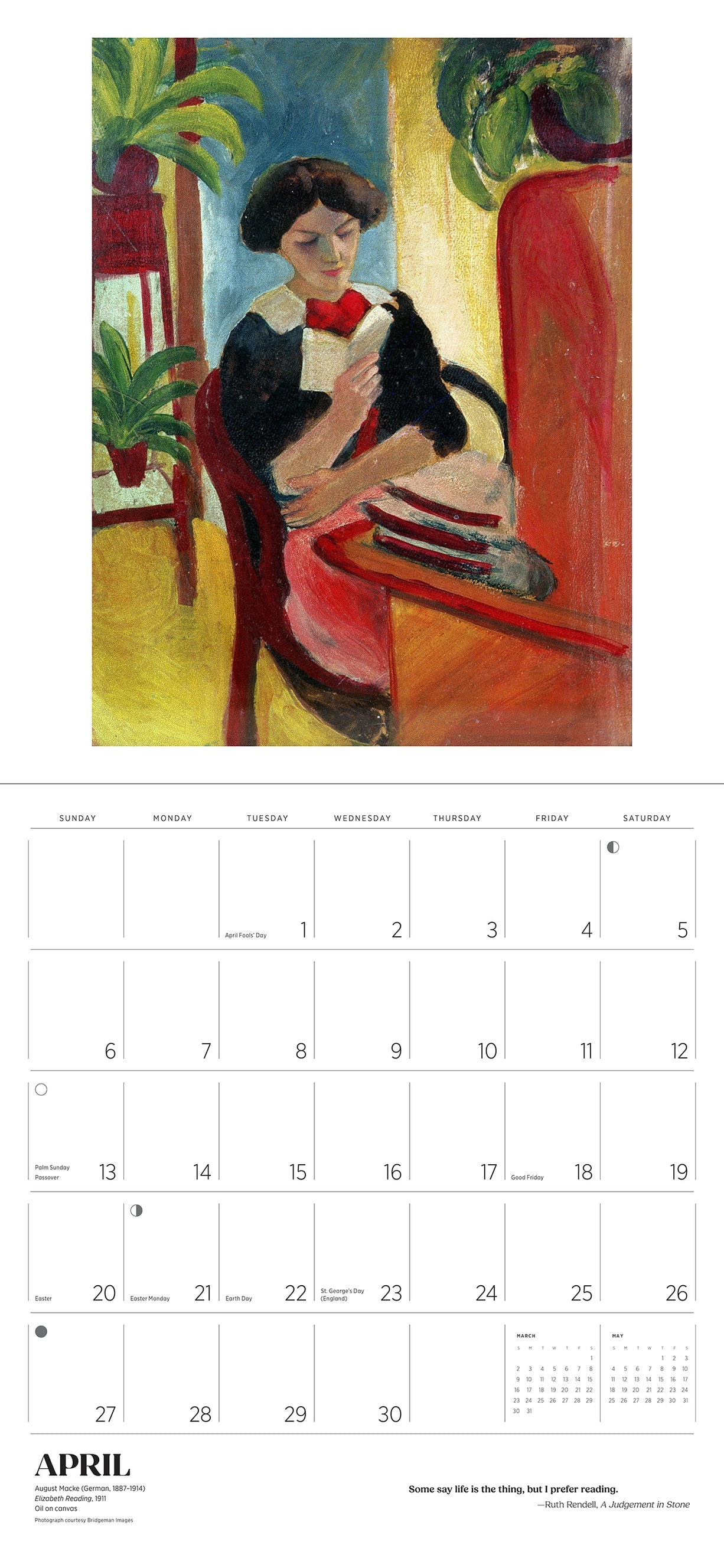 The Reading Woman 2025 Wall Calendar    