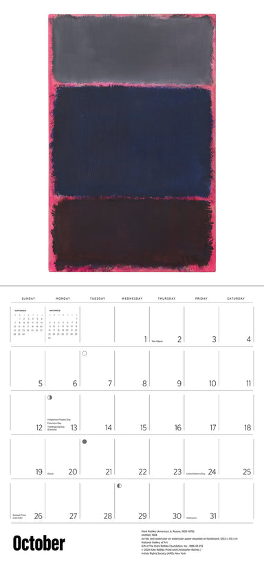 Rothko 2025 Wall Calendar    