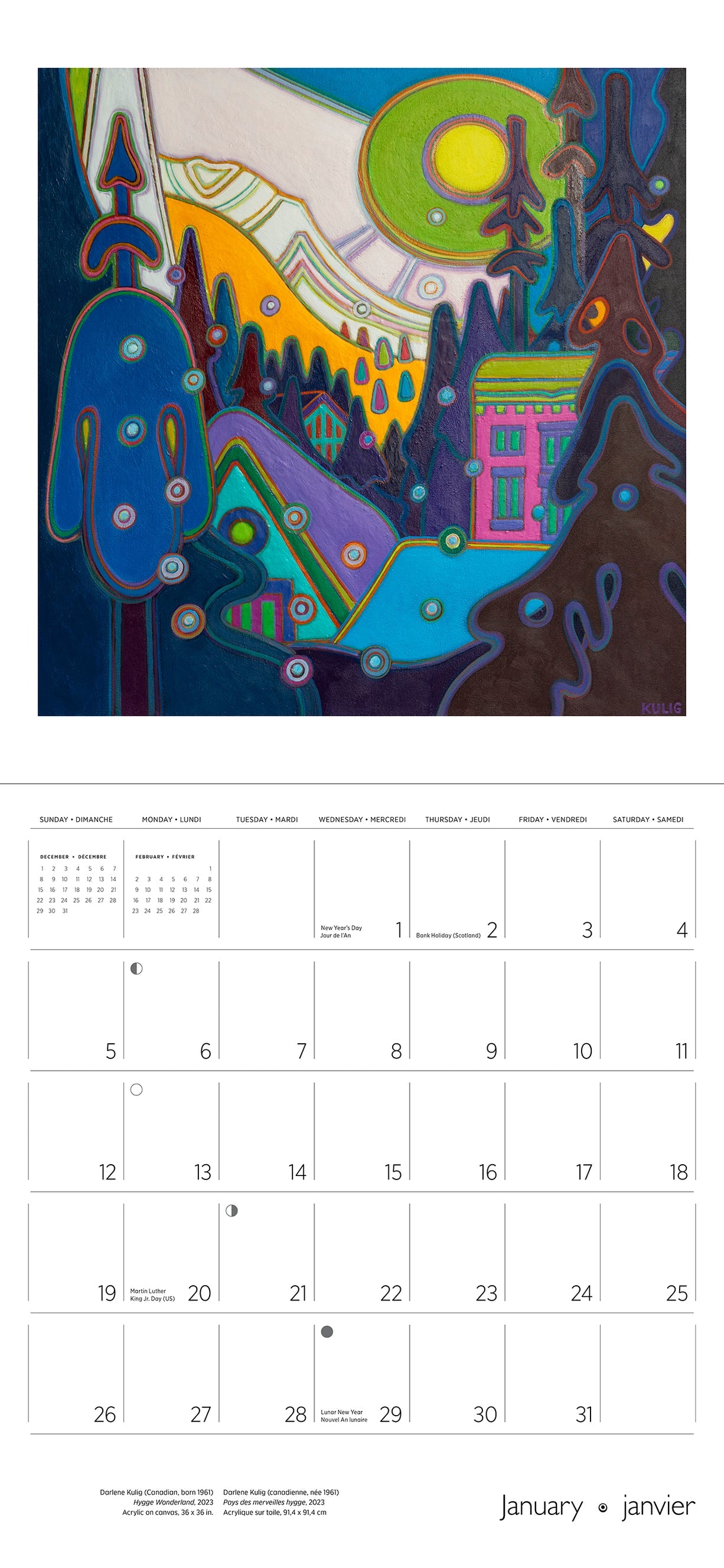 Darlene Kulig 2025 Wall Calendar    