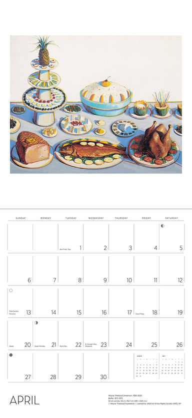 Wayne Thiebaud 2025 Wall Calendar    