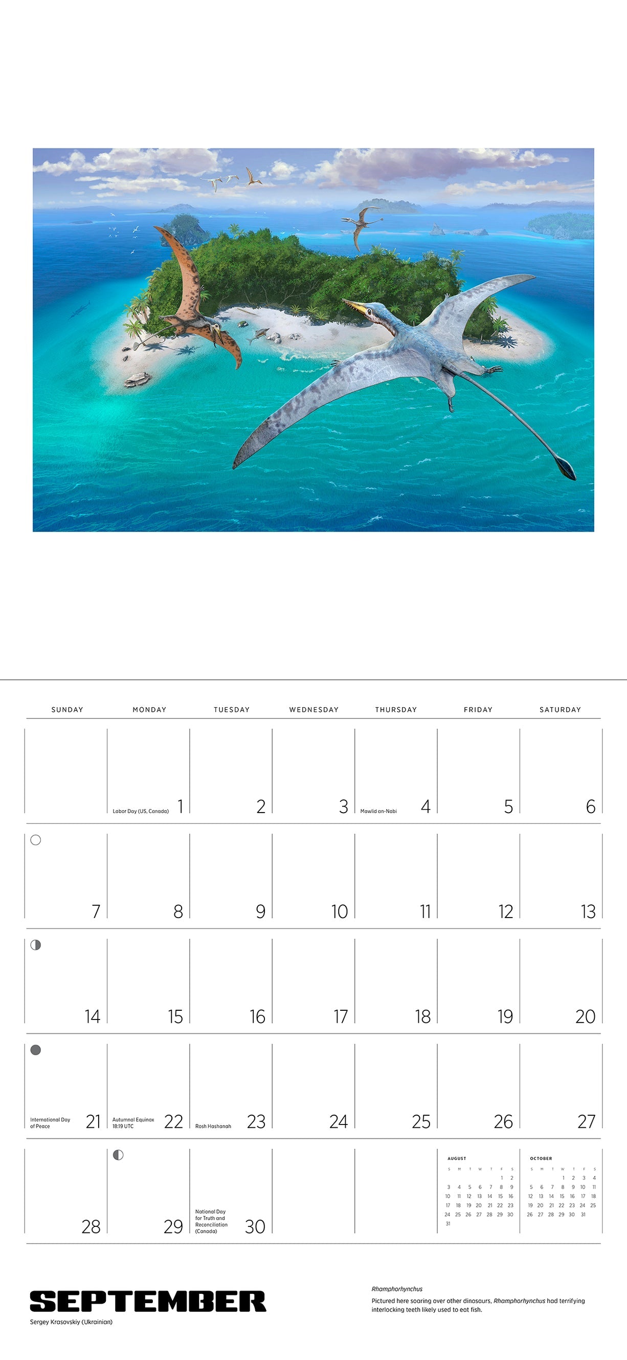 Dinosaurs: The Art of Sergey Krasovskiy 2025 Wall Calendar    