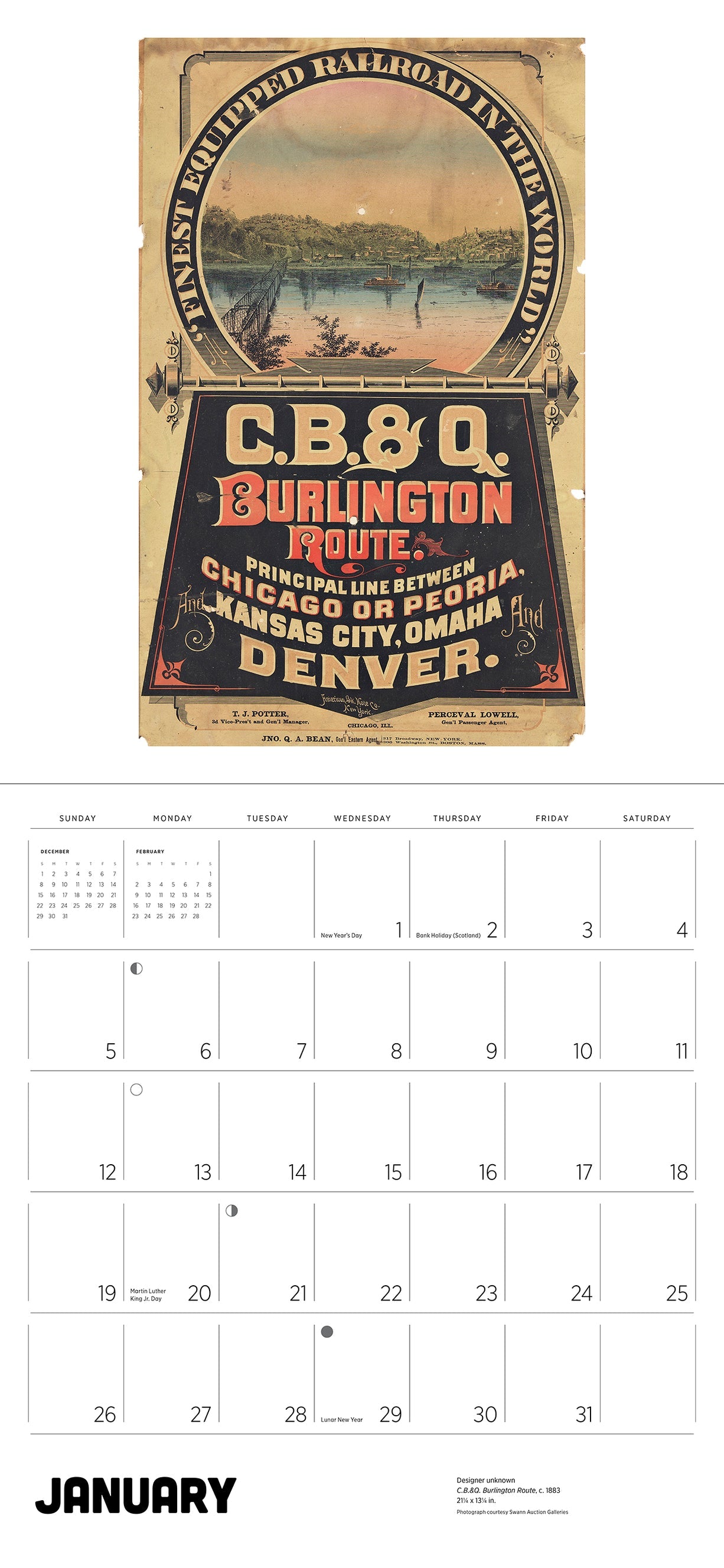 America By Rail 2025 Wall Calendar    