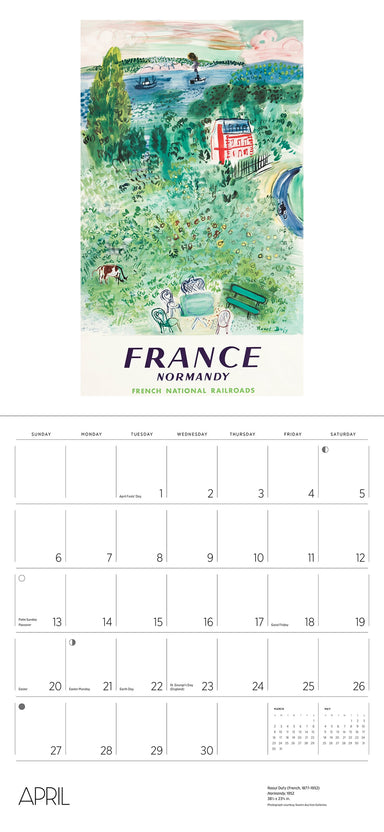 France: Vintage Travel Posters 2025 Wall Calendar    