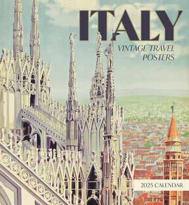 Italy Vintage Travel Posters 2025 Wall Calendar    