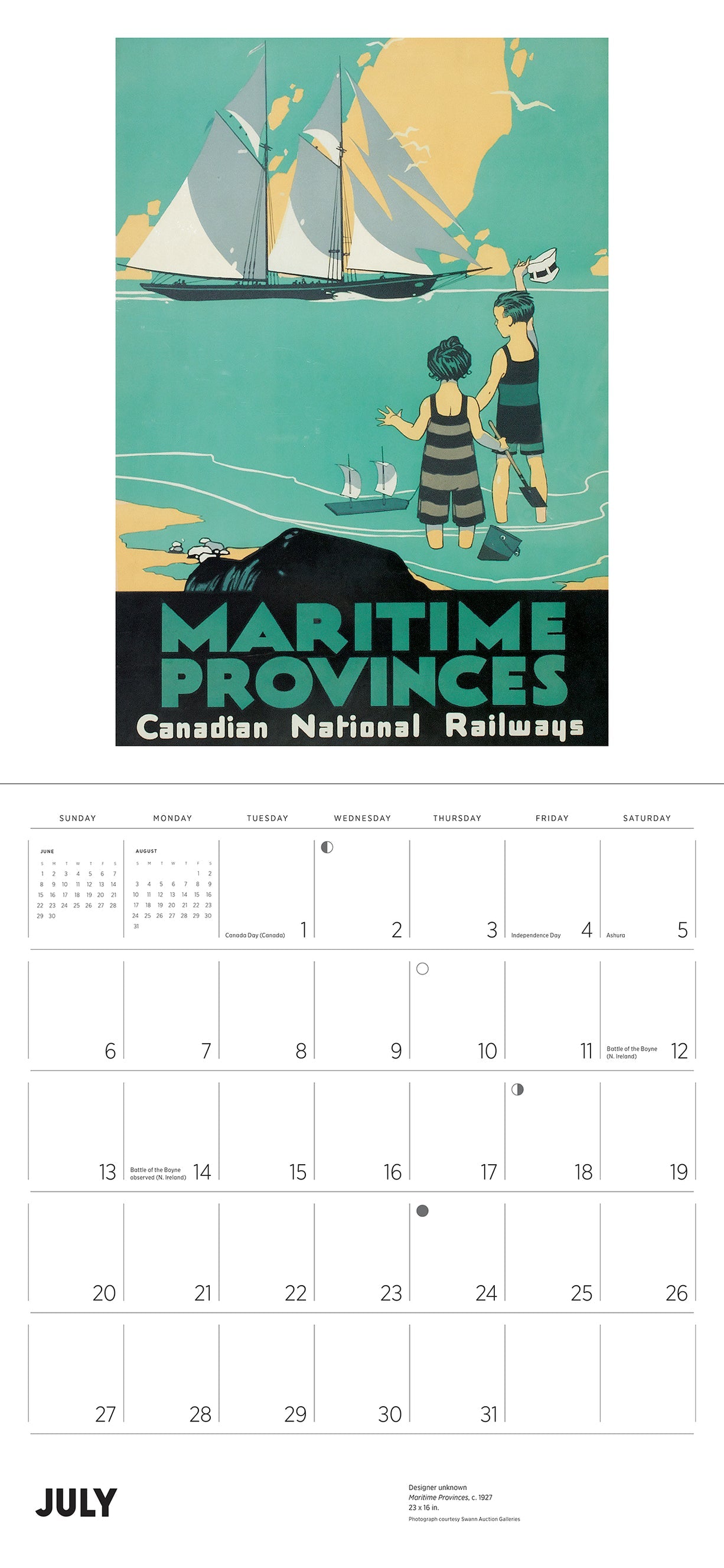 Canada Vintage Travel Posters 2025 Wall Calendar    