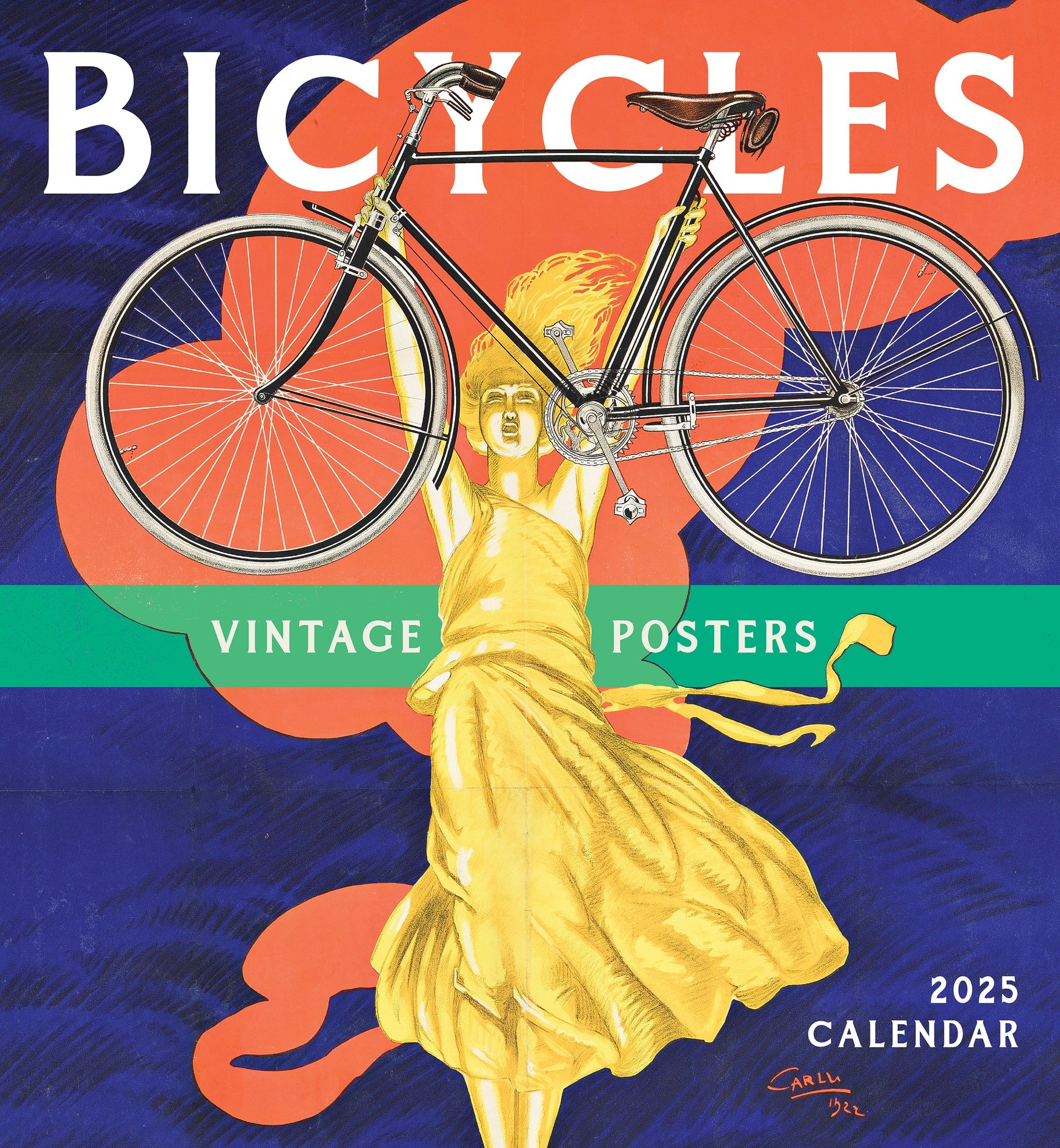 Bicycles Vintage Posters 2025 Wall Calendar    