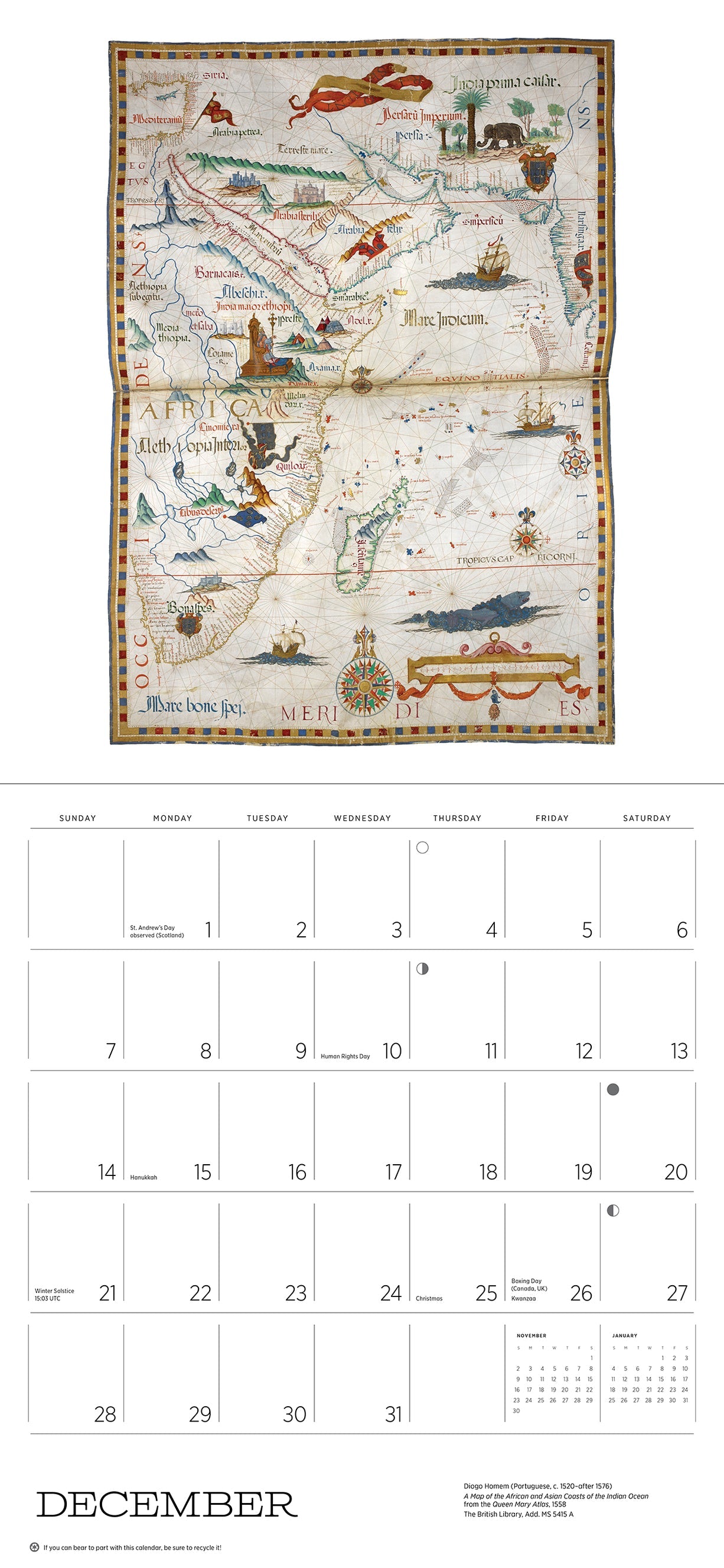 Antique Maps 2025 Wall Calendar    