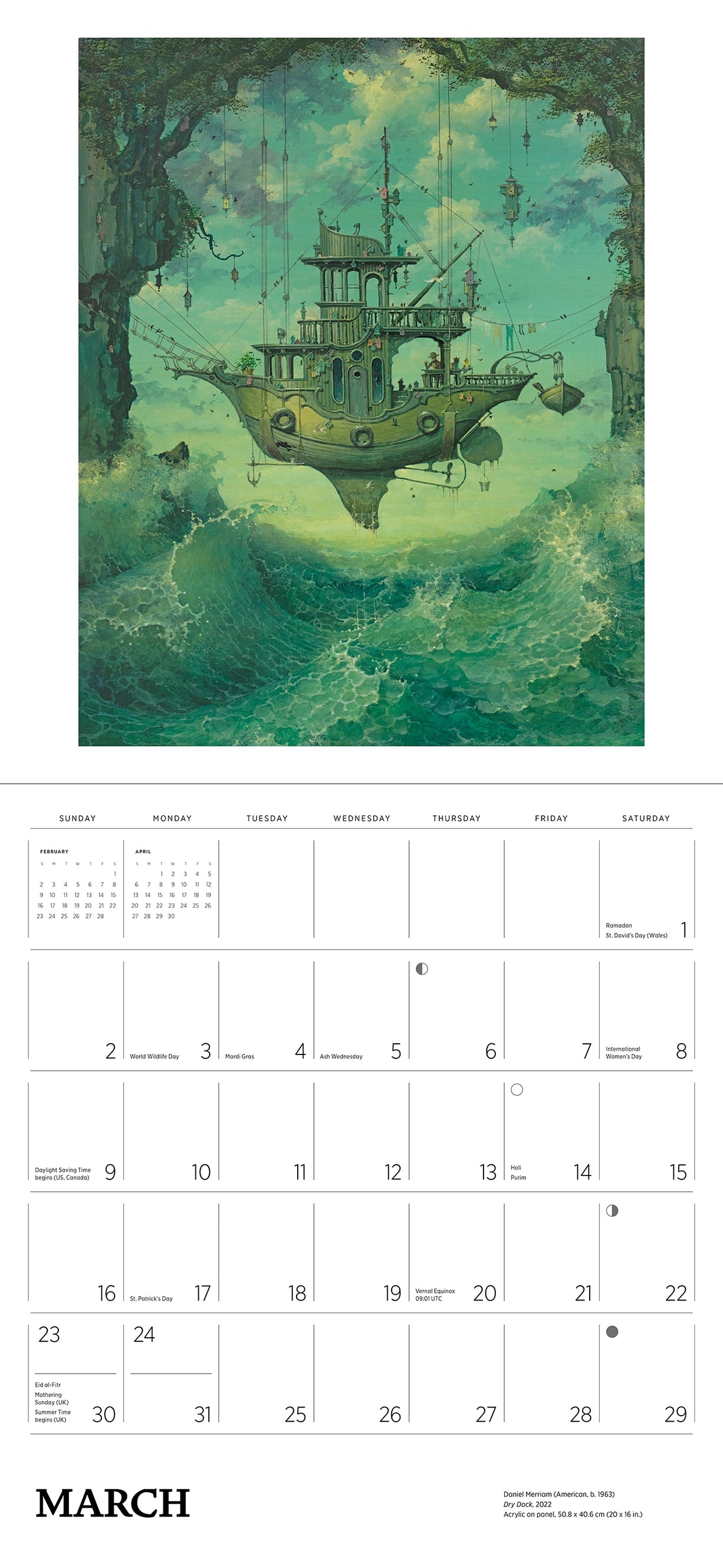 The Art of Daniel Merriam 2025 Wall Calendar    