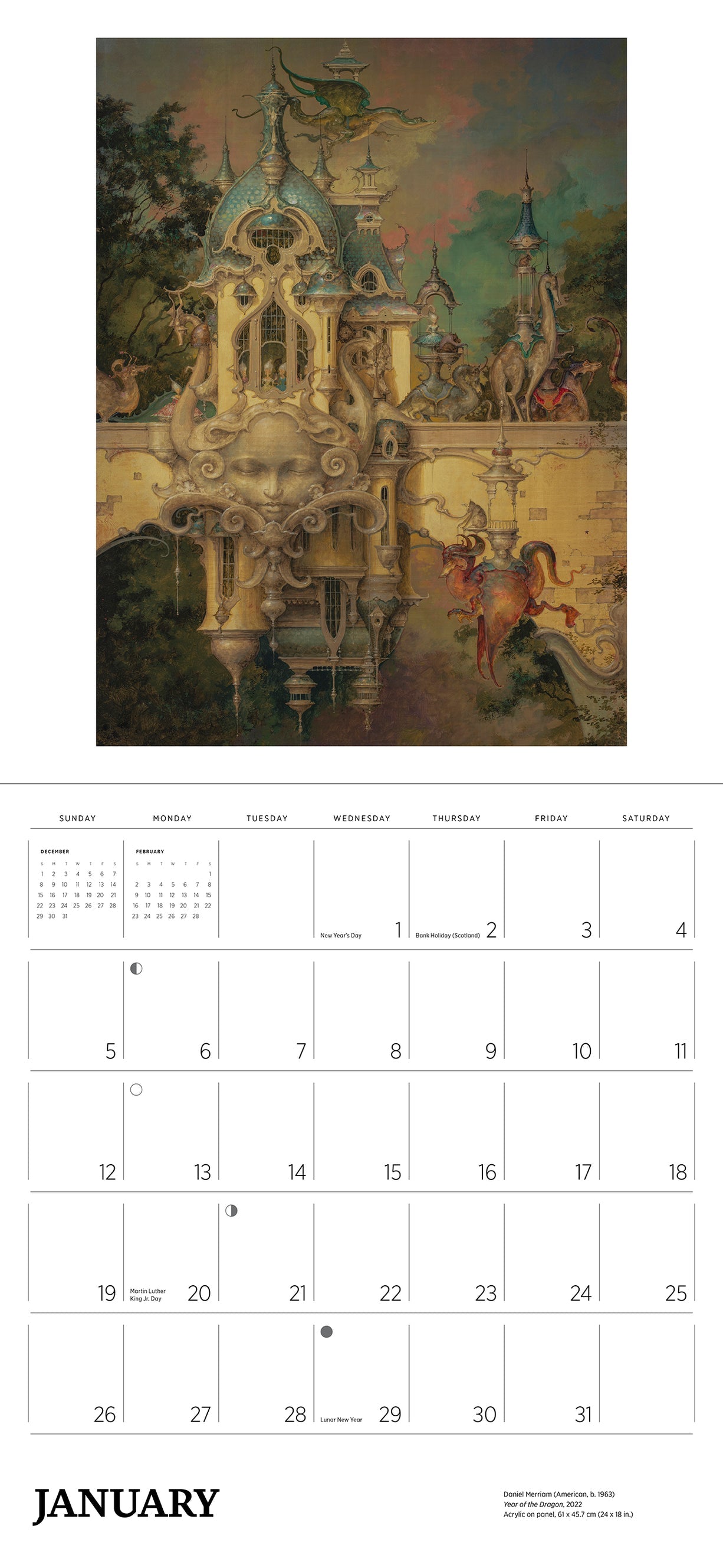 The Art of Daniel Merriam 2025 Wall Calendar    