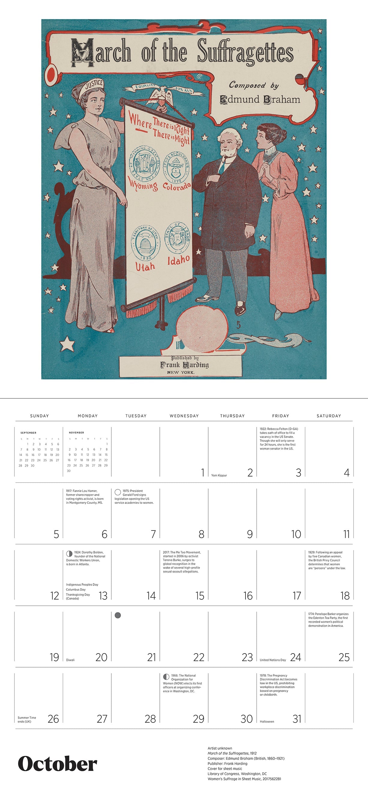 The Fight For Women's Rights 2025 Wall Calendar    