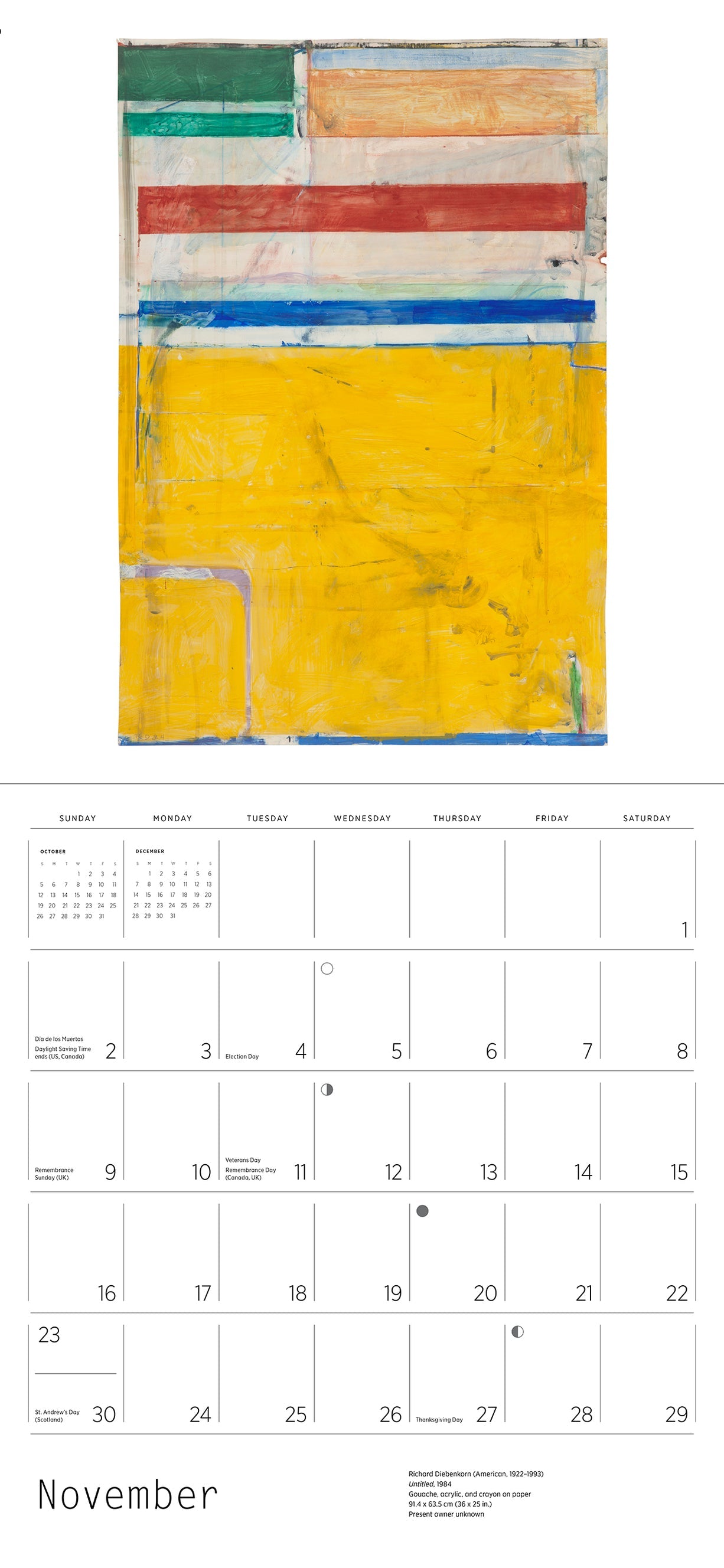 Richard Diebenkorn: Ocean Park 2025 Wall Calendar    