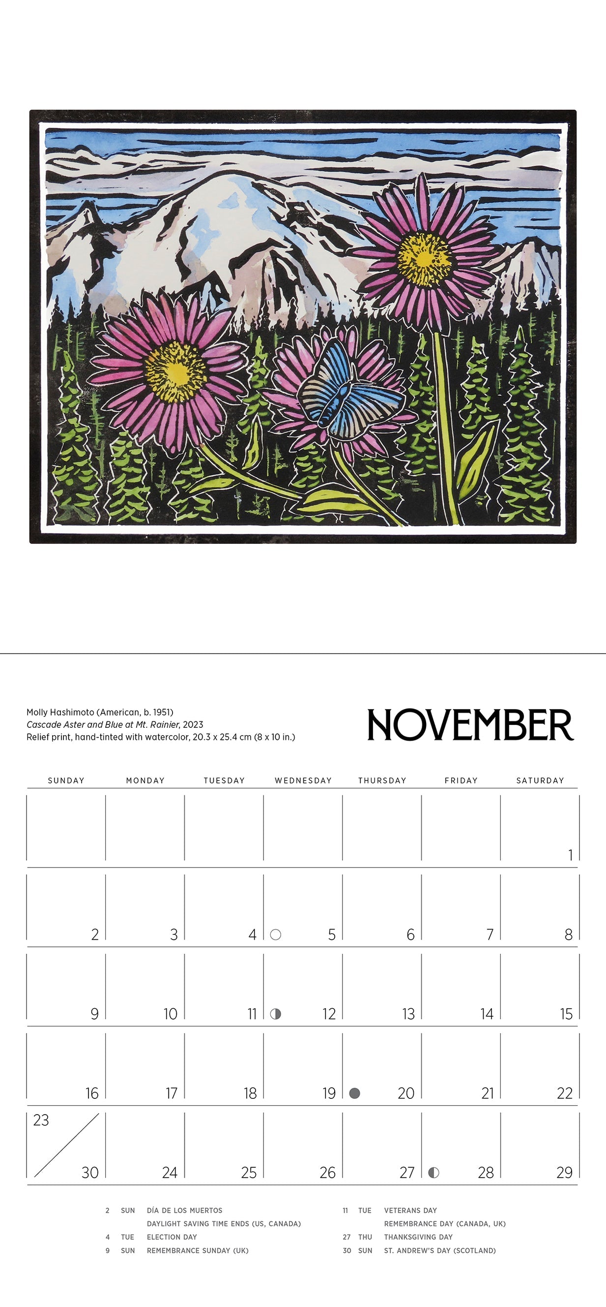 Molly Hashimoto Birds & Blooms 2025 Mini Wall Calendars    