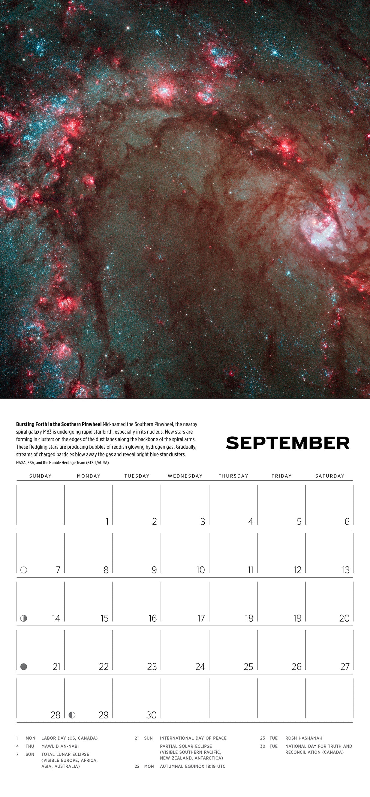 Space - Views From The Hubble and James Web Telescopes 2025 Mini Wall Calendar    