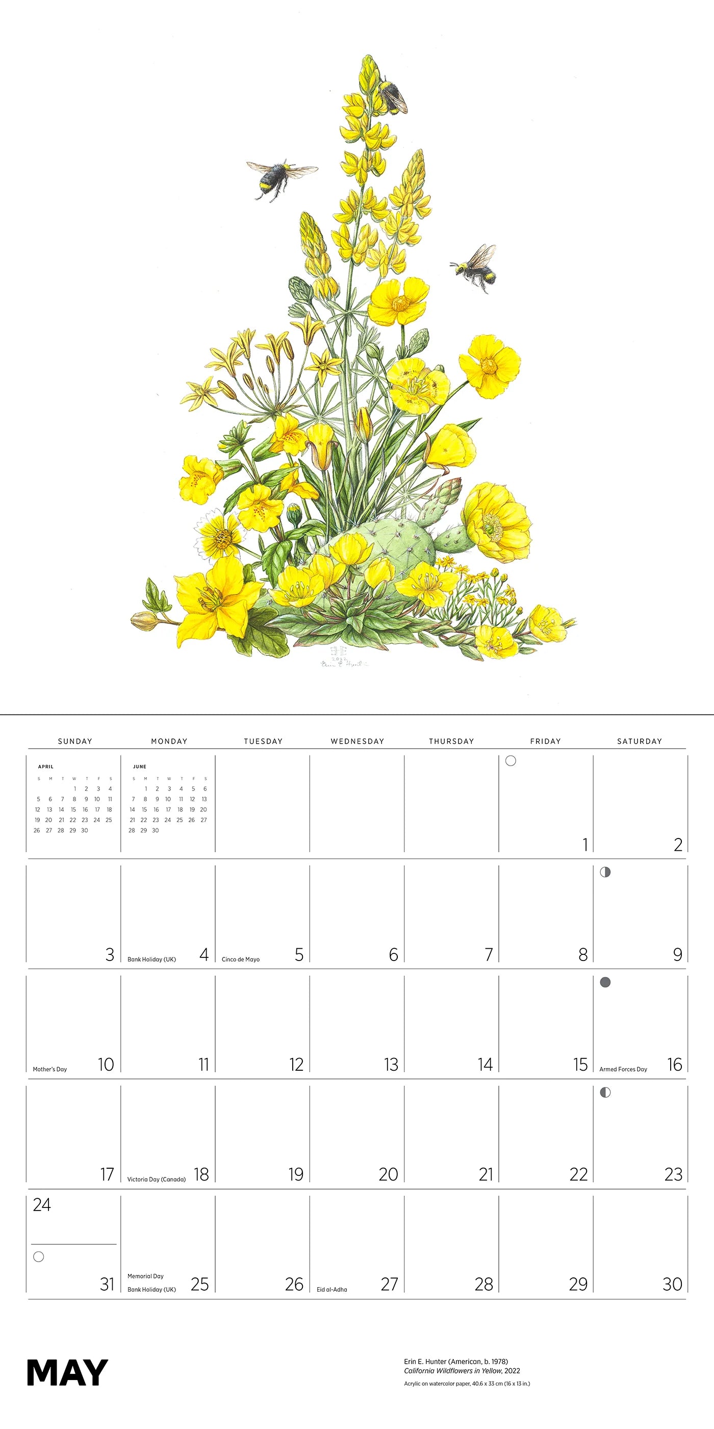 Pollinators 2026 Wall Calendar
