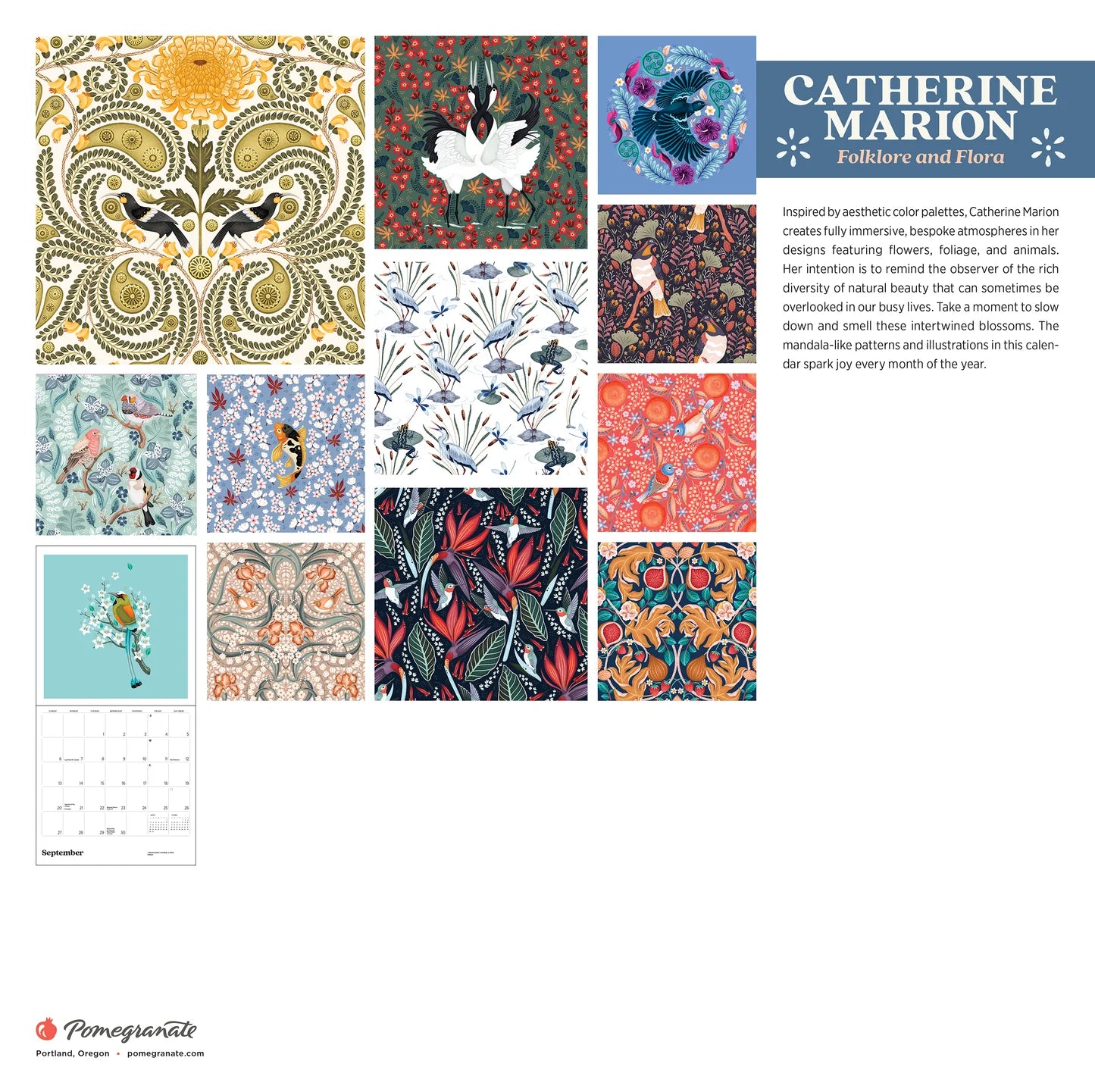 Catherine Marion: Folklore and Flora 2026 Wall Calendar