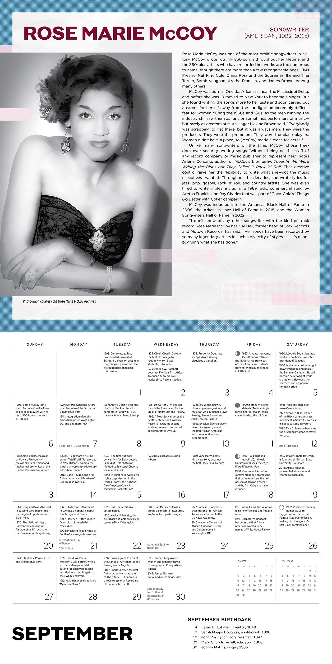 A Journey Into 365 Days Of Black History 2026 Wall Calendar