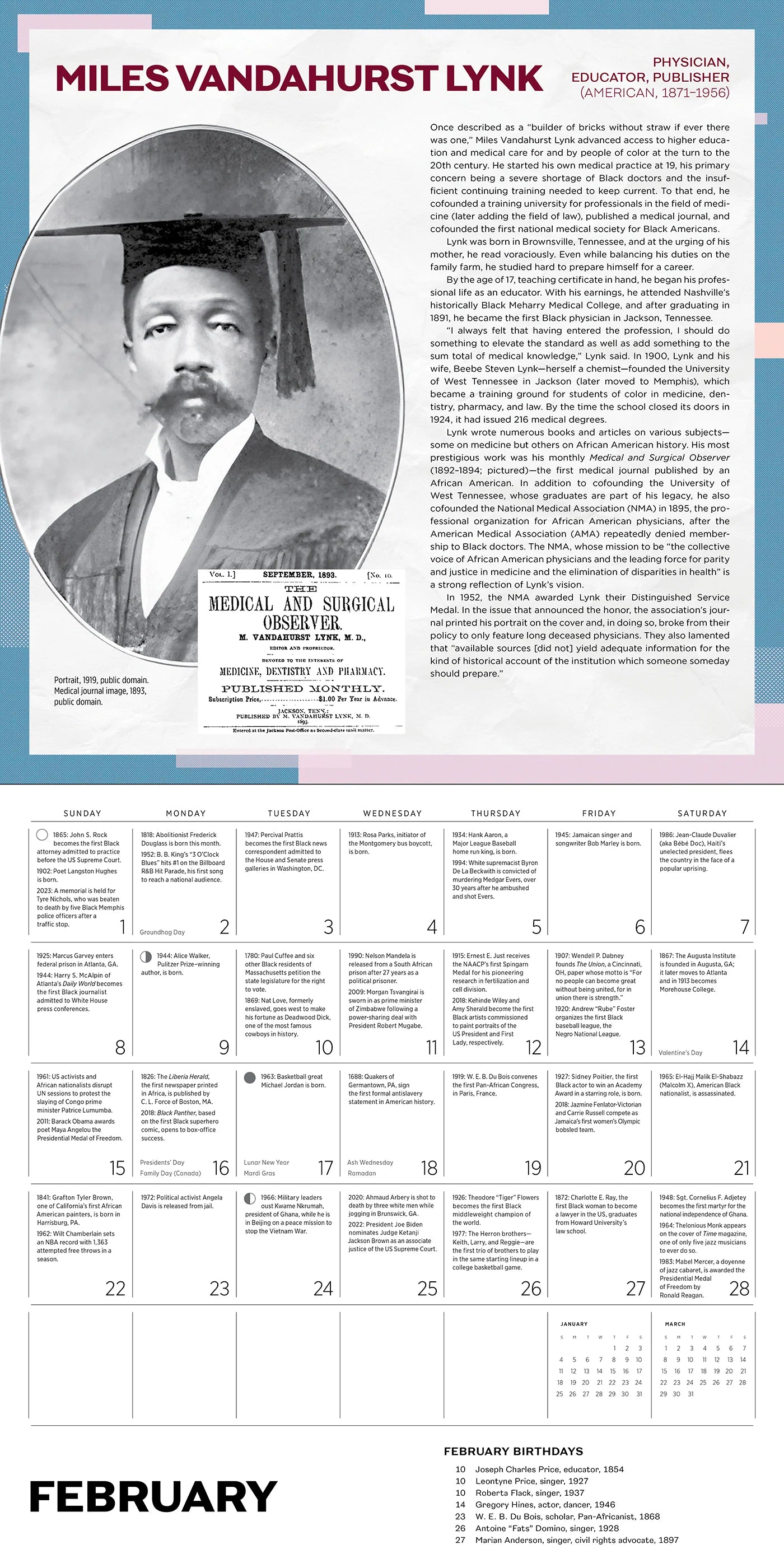 A Journey Into 365 Days Of Black History 2026 Wall Calendar