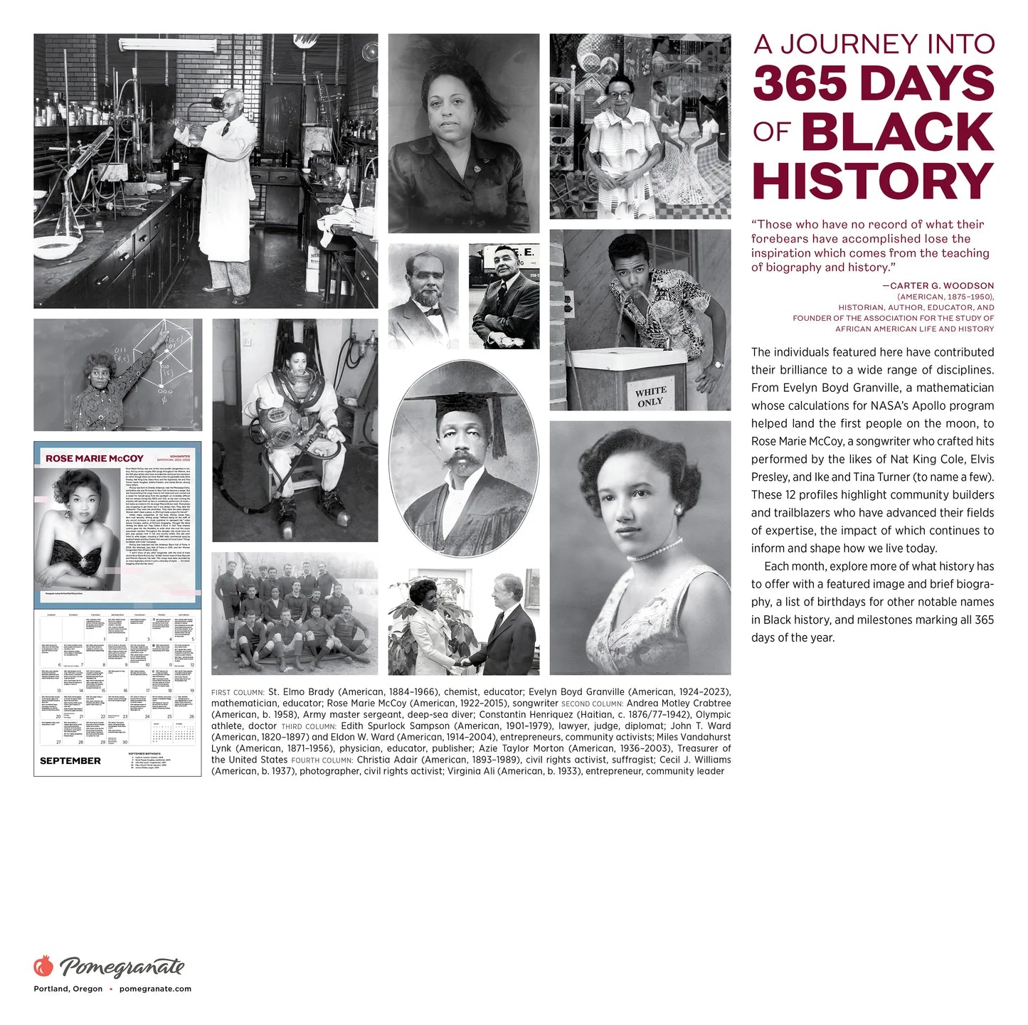 A Journey Into 365 Days Of Black History 2026 Wall Calendar