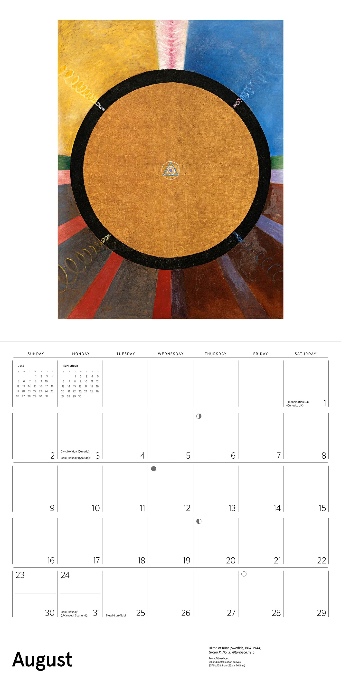 Hilma af Klint Original Abstraction 2026 Wall Calendar
