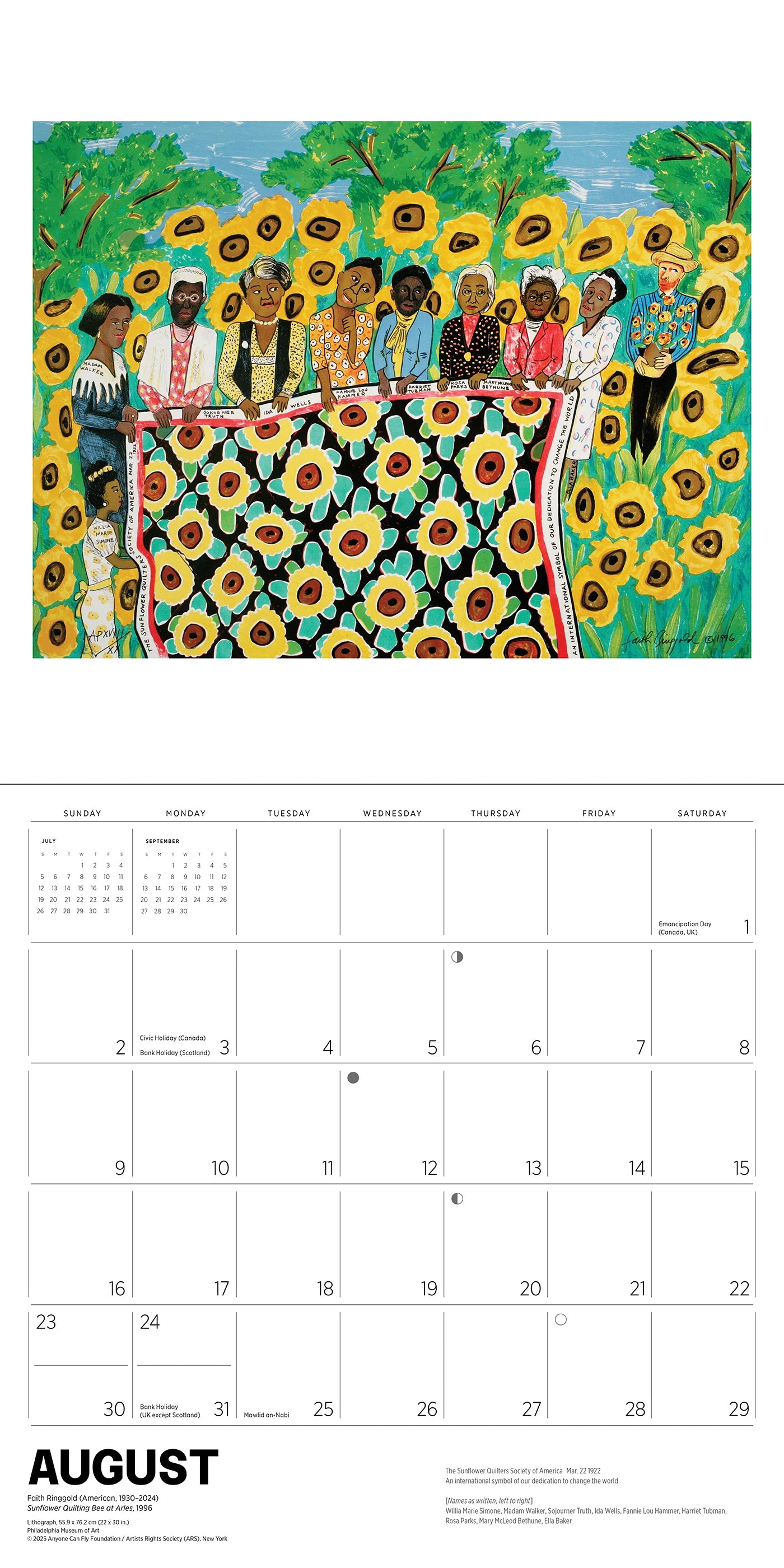 Faith Ringgold 2026 Wall Calendar