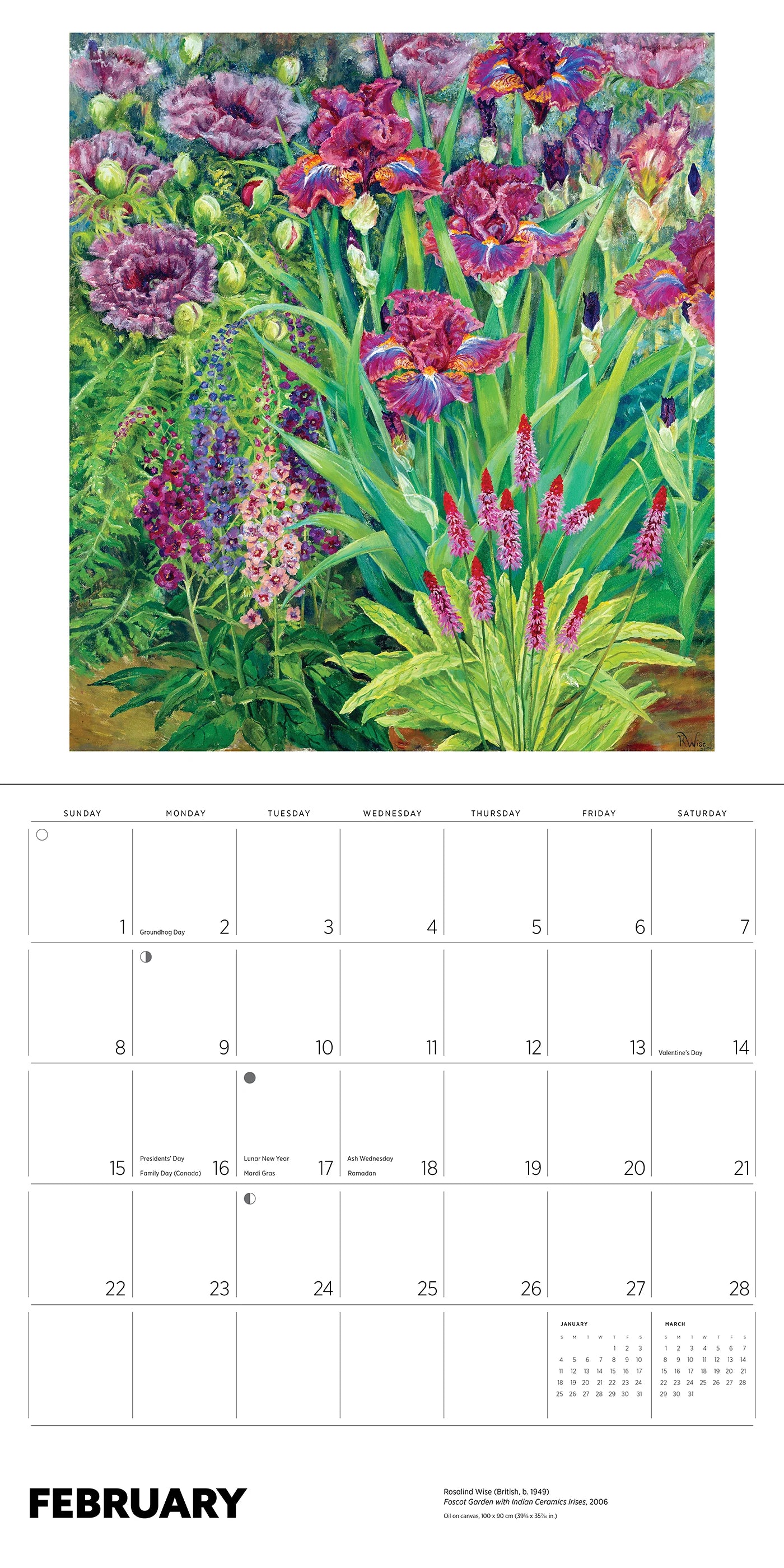 Rosalind Wise 2026 Wall Calendar